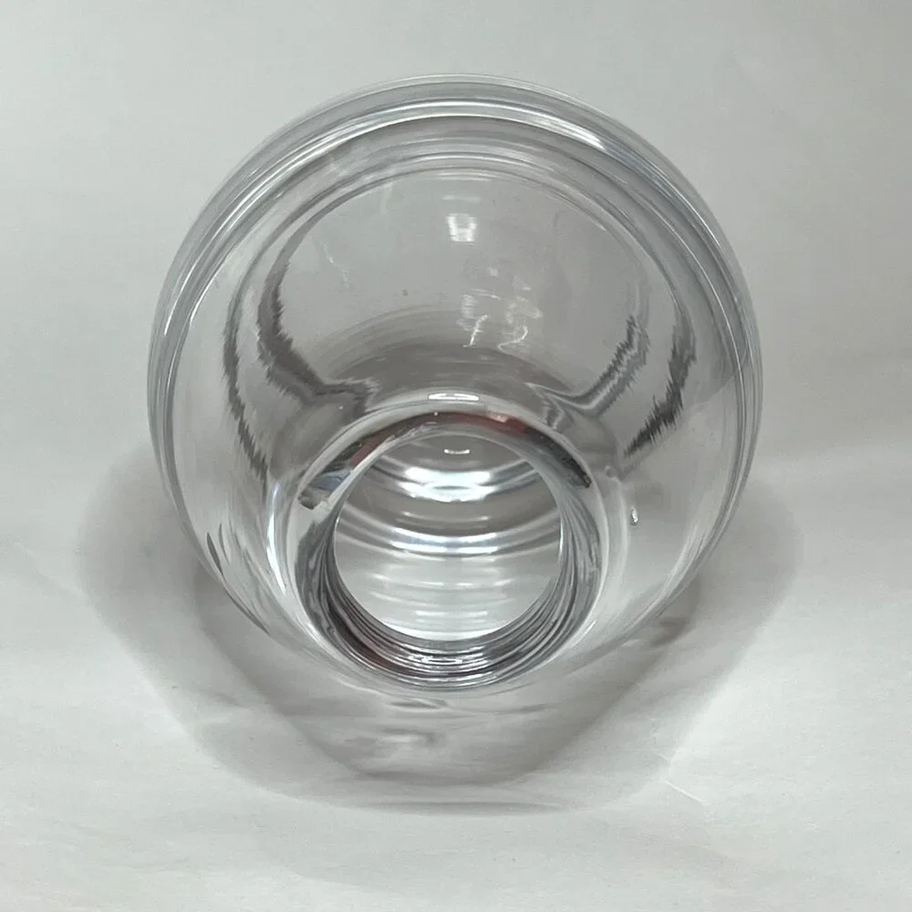 Vintage Kosta Sweden Etched Glass Vase w/ Singing Bird